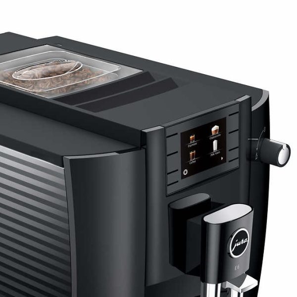 JURA E6 Automatic Coffee Machine, Piano Black - Imagen 2